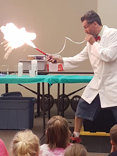 fire breathing scientist