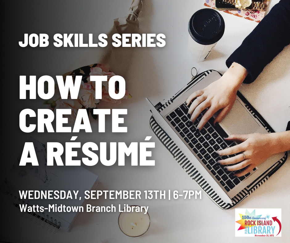 Program information for "Job Skills: How to Create a Resume"