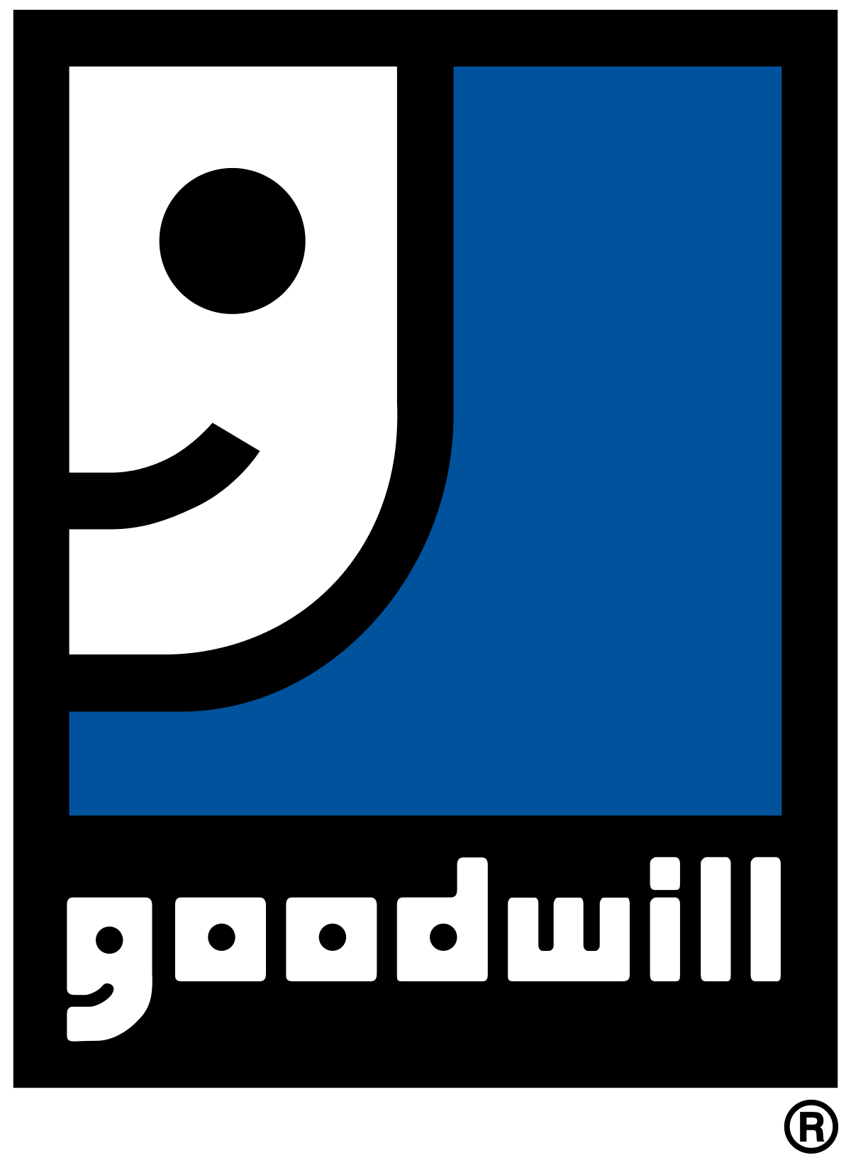 blue and white goodwill logo