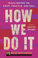 Book cover reading "How We Do It" by Jericho Brown, featuring large title text against a pink and red background