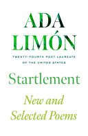 Book cover reading "Startlement" by Ada Limón, featuring vary shades of green text against a white background