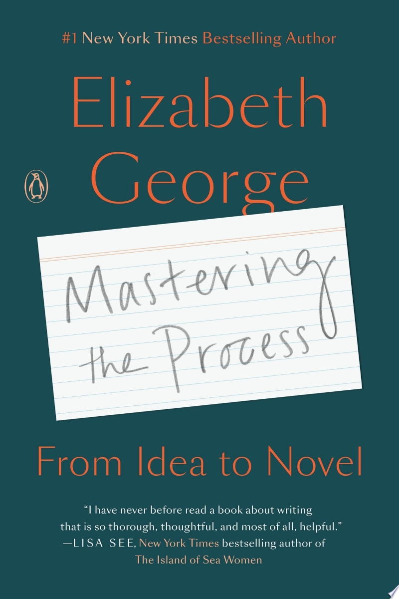 Book cover reading "Mastering the Process" by Elizabeth George, featuring a white notecard against a dark teal background