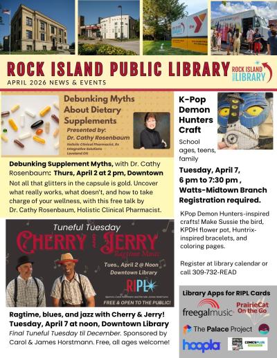 Cover of April 2026 print newsletter