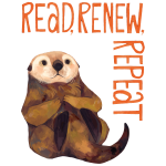 Sea Otter illustration by Zoe Persico Read, Renew, Repeat slogan