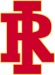 Rock Island school logo red R & I with yellow outline