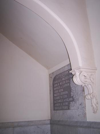 Original building dedication plaque