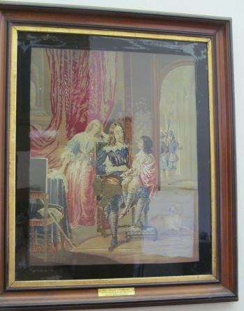 Needlepoint reproduction of King Charles I family portrait