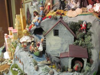 Closeup of dolls in the Story Mountain exhibit