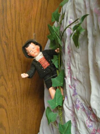 Closeup of dolls in the Story Mountain exhibit