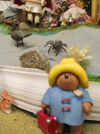 Closeup of dolls in the Story Mountain exhibit