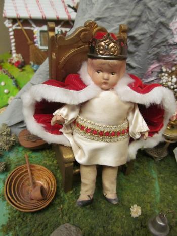 Closeup of dolls in the Story Mountain exhibit