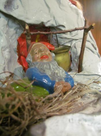 Closeup of dolls in the Story Mountain exhibit