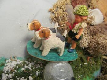 Closeup of dolls in the Story Mountain exhibit