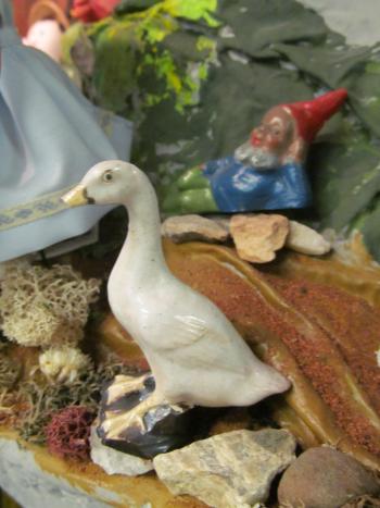 Closeup of dolls in the Story Mountain exhibit