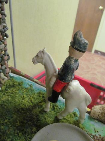 Closeup of dolls in the Story Mountain exhibit