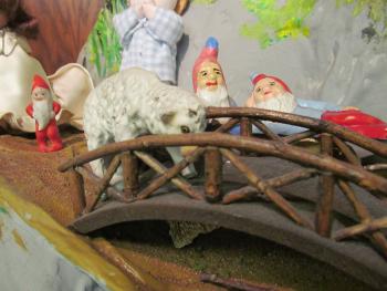 Closeup of dolls in the Story Mountain exhibit