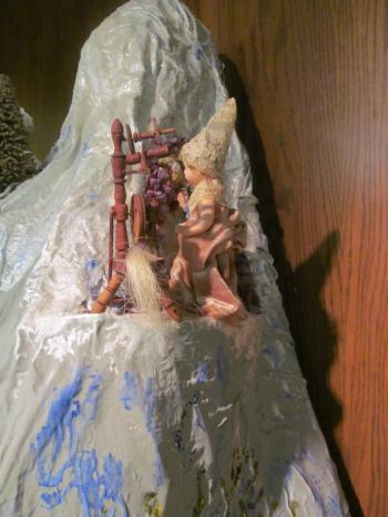 Closeup of dolls in the Story Mountain exhibit