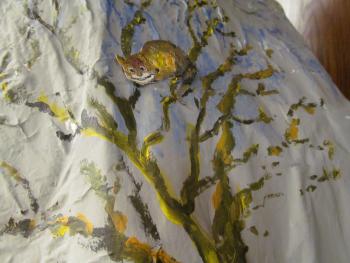 Closeup of dolls in the Story Mountain exhibit