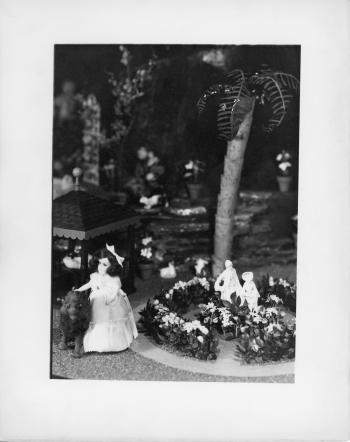 Beauty and the Beast figurines as part of historic RIPL children's library Fairyland display