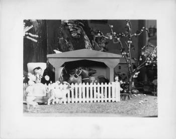 Black Beauty figurines as part of historic RIPL children's library Fairyland display