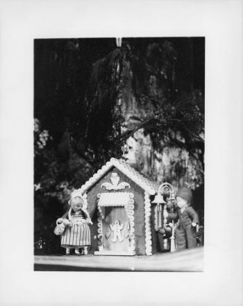 Hansel and Gretel figurines as part of historic RIPL children's library Fairyland display