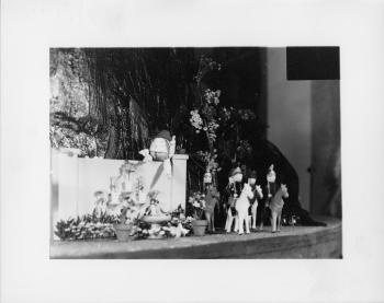 Humpty Dumpty figurines as part of historic RIPL children's library Fairyland display