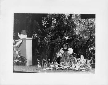 Mary Contrary and flower figurines as part of historic RIPL children's library Fairyland display