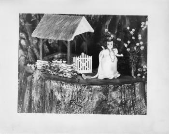 Queen of Hearts figurine as part of historic RIPL children's library Fairyland display