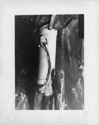 Rapunzel figurine in tower scene as part of historic RIPL children's library Fairyland display