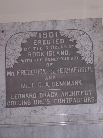 1901 Marble dedication for Main Library building