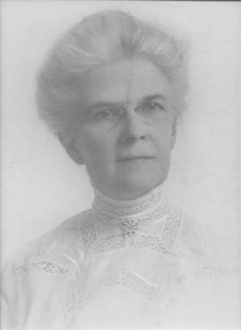 Black and white portrait of Miss Ellen Gale