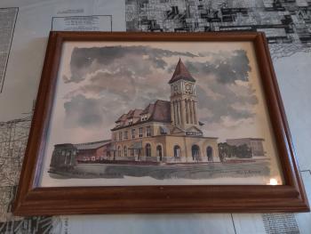 Painting of Rock Island train station