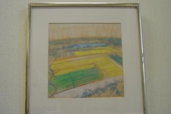 Pastoral landscape with patchwork field in soft colors (3 of 3)