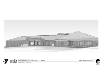Architectural rendering of new Watts-Midtown branch, front
