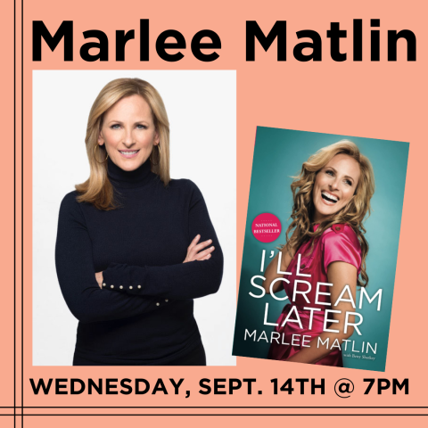 Marlee Matlin with her book