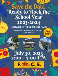 Poster with information for event