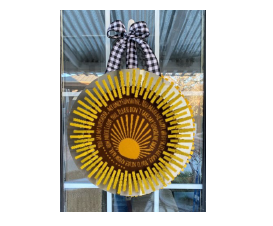 You are my sunshine wreath, sunflower wreath made of clothespins