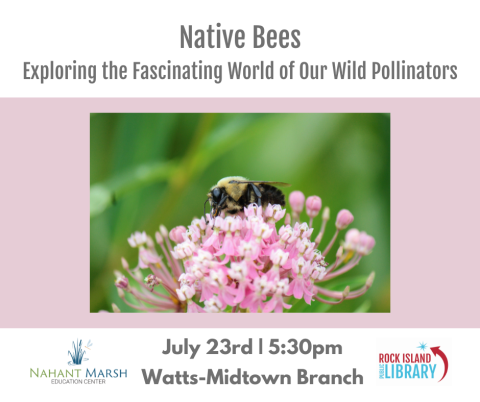 Program information for "Native Bees" Presentation