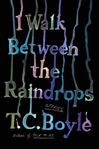 Black book cover for I Walk Between the Raindrops by T.C. Boyle
