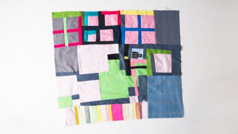 Improvisational Shapes quilt by Sherri Lynn Wood