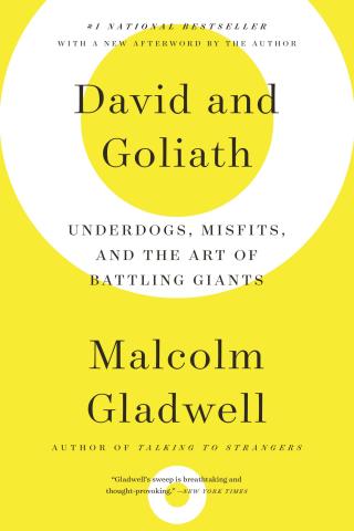 Yellow book cover for David & Goliath