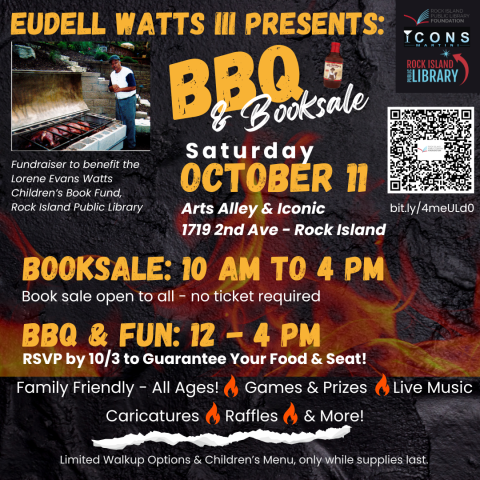 BBQ & Booksale Promo. Details in event. 