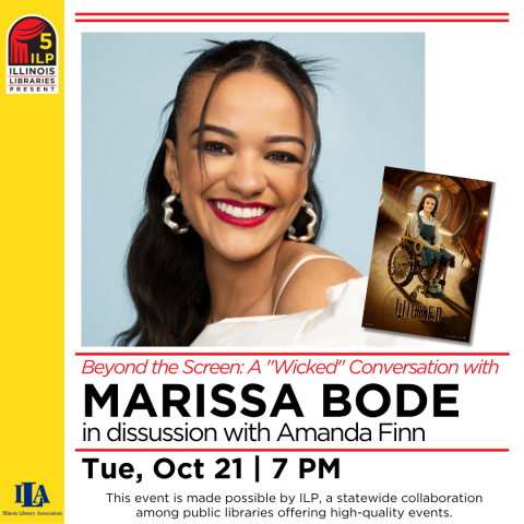 Actress Marissa Bode of Wicked, Illinois Libraries Present online speaker, Oct. 21