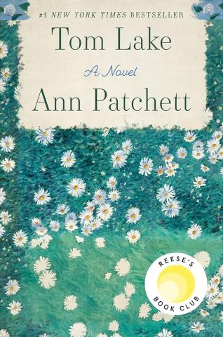 Green and blue cover of Tom Lake by Ann Patchett