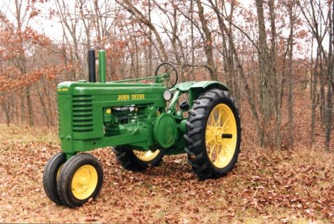 A classic John Deere tractor