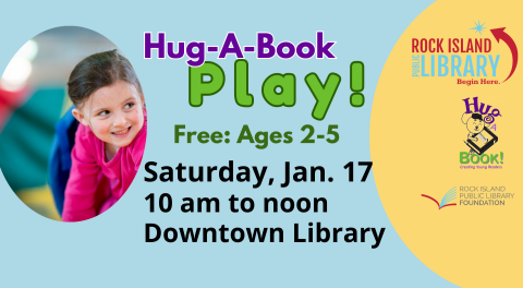 Child peeking out of obstacle tunnel Hug a Book Play event 