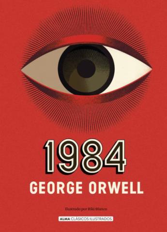 The red cover of the book shows a spying eye above the title and author's name