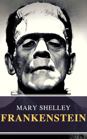 Book Cover: "Frankenstein" and "Mary Shelly"