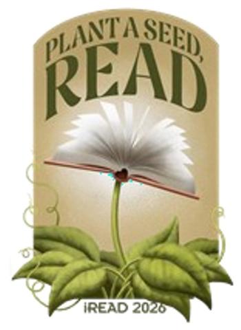 Plant a Seed Read flower with open book serving as petals of the plant_IREAD
