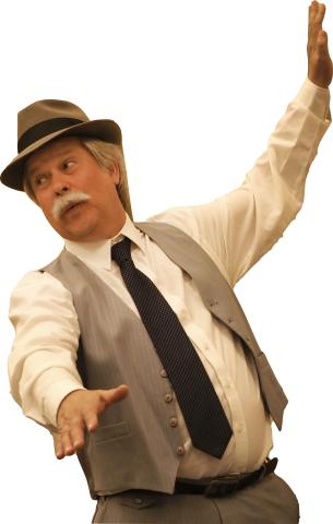 Storyteller Brian "Fox" Ellis costumed as Robert Ridgway, Illinois bird scientist and conservationist